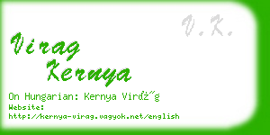 virag kernya business card